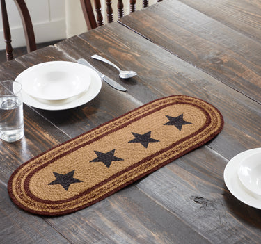 Potomac Jute Braided Table Runner Stencil Stars 8